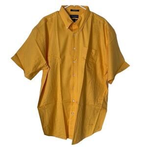 Daniel Cremieux Collection 100% Cotton Button Down Shirt, Gold/Orange Check, XL